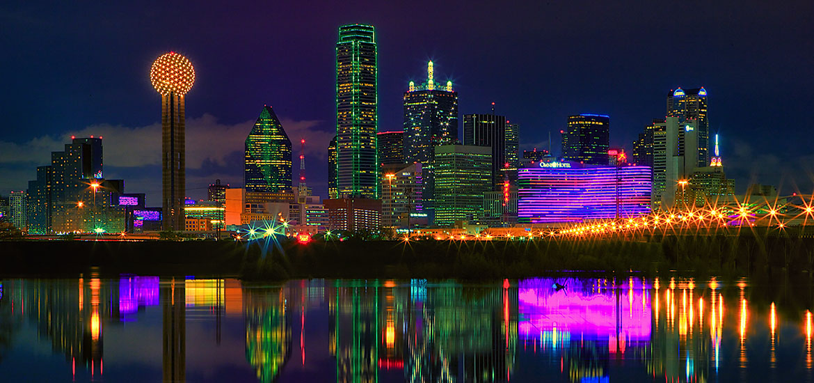 Dallas Night Skyline Photo Credit Matt Pasant